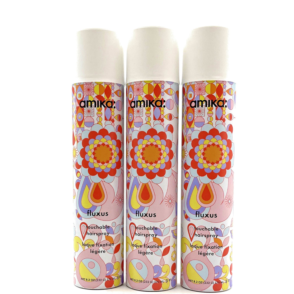 Amika Fluxus Touchable Hairspray 8.2 oz - 3 Pack